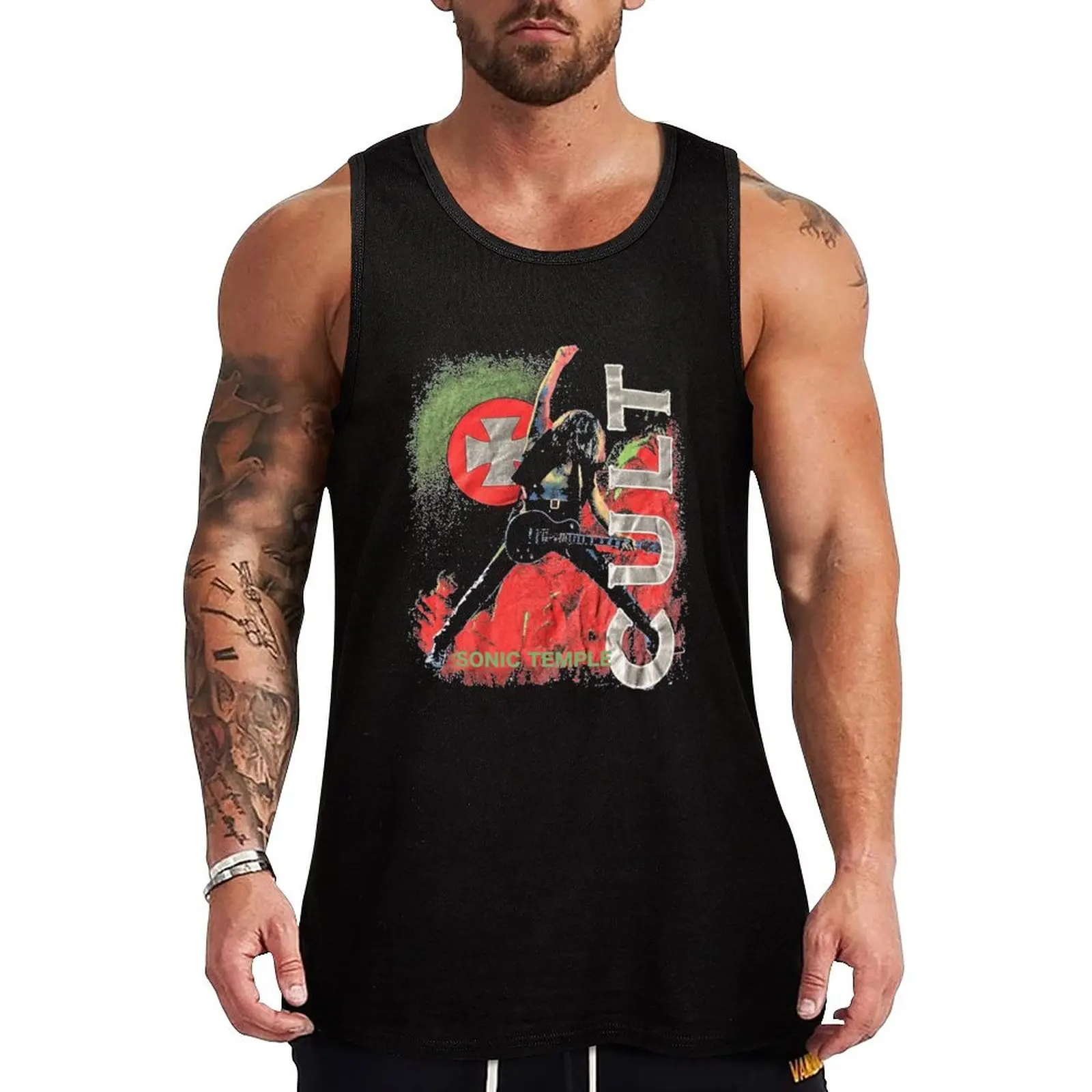 Camiseta sin mangas Sonic Temple Cult, camiseta básica cómoda de algodón sin mangas para uso diario