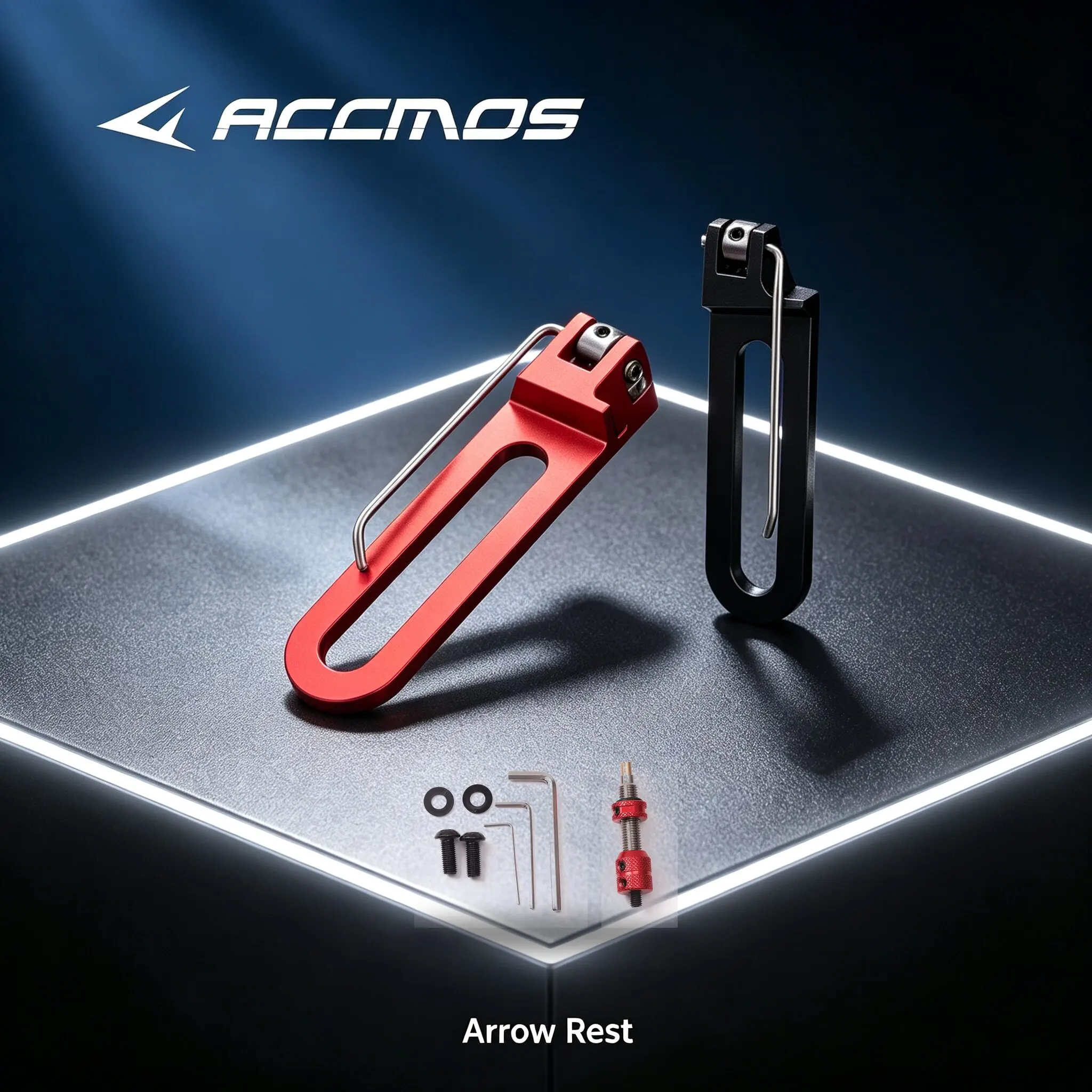 1 Set Magnetic Recurve Bow Arrow Rest with Adjustable Side Pad – Competition Archery Accessory for Right/Left Hand Bows​