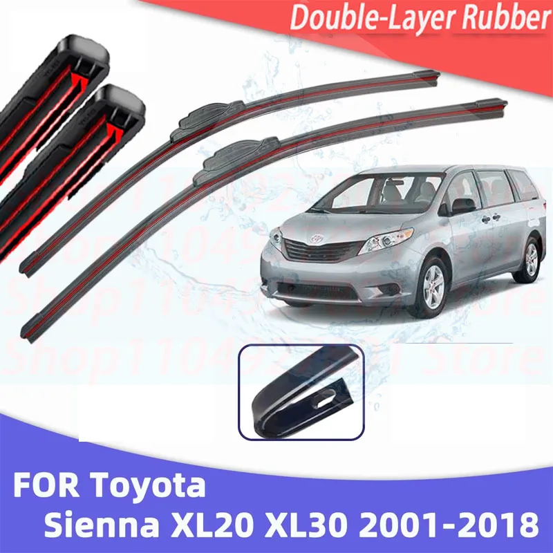 

Car Wiper for Toyota Sienna XL20 Sienna XL30 2001-2018 Leven-layer Strip Wipers 2025 Latest Model Front Windshield Wipers 2006