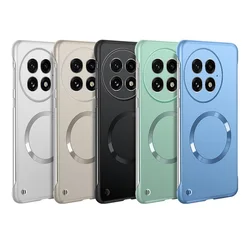 Slim frame for Magsafe Magnetic Phone Case for OnePlus 13T 15 13 13R  One Plus nord 5 ce5 thin Hard matte Camera Protect Cover
