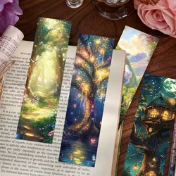 30pcs misty forest bookmarks fantasy decoration student reading books page marking office supplies diy page marking bookmarks