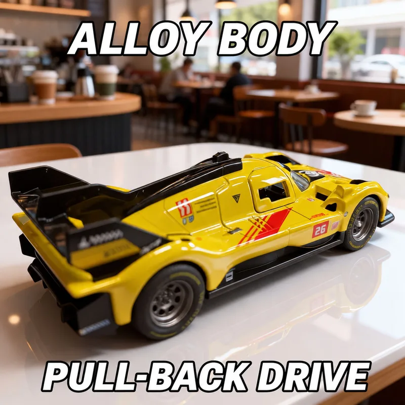 NEW ARRIVAL 1:36 Endurance Racing Car Alloy Pull-Back Model Le Mans Style Diecast Collectible Christmas Birthday Holiday Gift