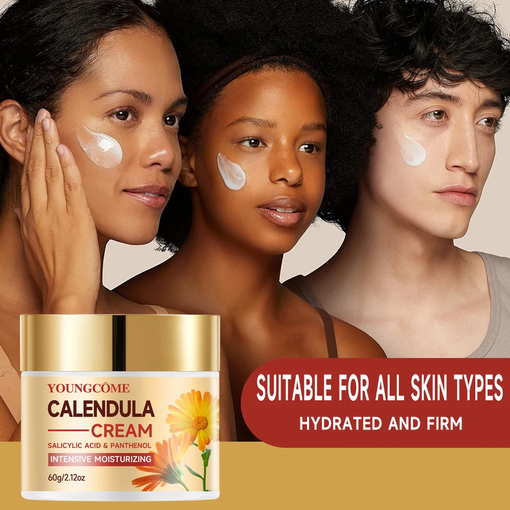 Calendula Face และคอ Moisturizing Face Cream,Anti Aging Shrink Pore ครีมไวท์เทนนิ่งริ้วรอยกระชับผิวปรับปรุงผิว