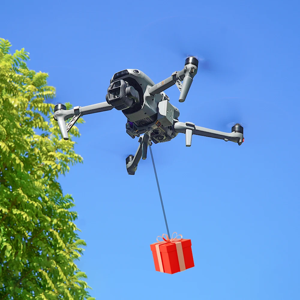 Airdrop System for DJI Air 3S Mavic 2/Pro Mini 2 FIMI X8 SE 2020 Fishing Bait Wedding Ring Gift Deliver Thrower Drone Accessory