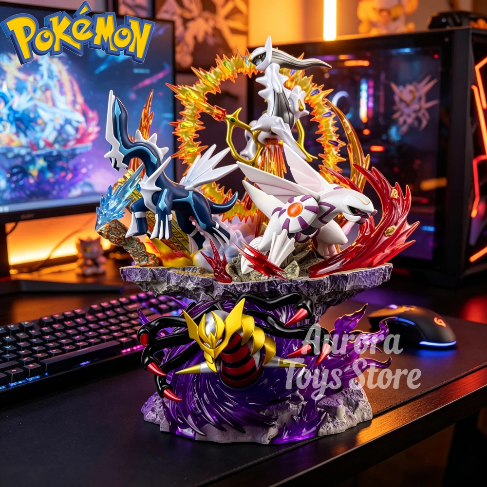 

Anime Pokemon Figure Sinnoh Dialga Palkia Giratina Arceus Action Figures Pvc Statue Collection Model Toys Gifts 37cm