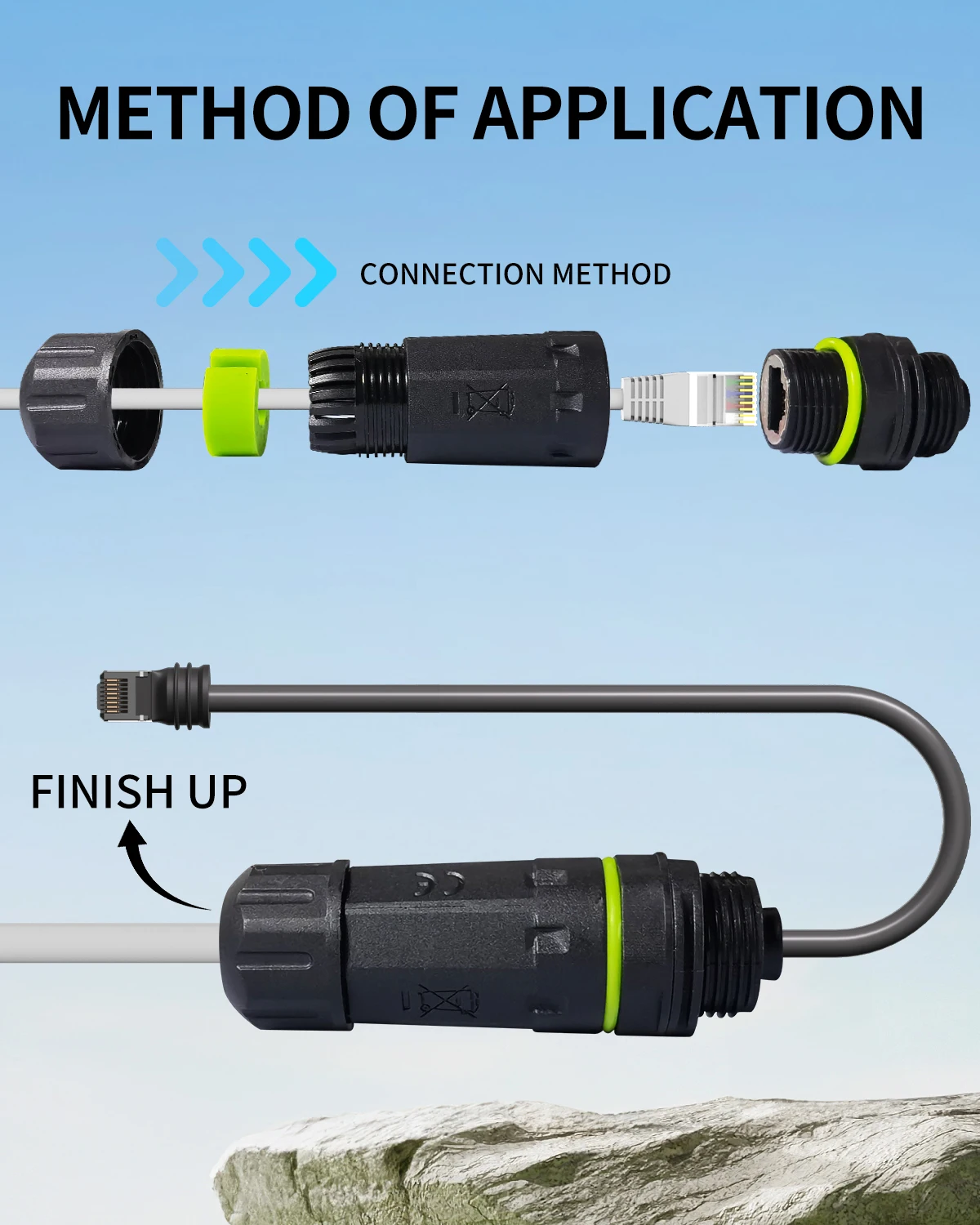 Image 5: Câble d'extension starlink, adaptateur Ethernet Starlink Gen 3/Mini, câble Starlink 1,64 pieds avec interface de câble Ethernet RJ45