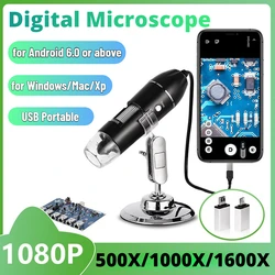 500X/1000X/1600X Digital Microscope Portable Electronic Microscope for Soldering LED Magnifier Mobile Phone Repair Tools