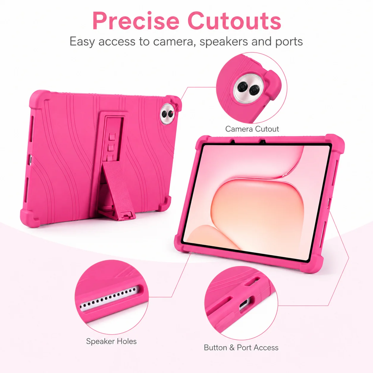 Case for Honor Tablet 20 12.1 Inch Shockproof Cover Built In Adjustable Foldable Stand Thick Corner Drop Proof Soft Shell