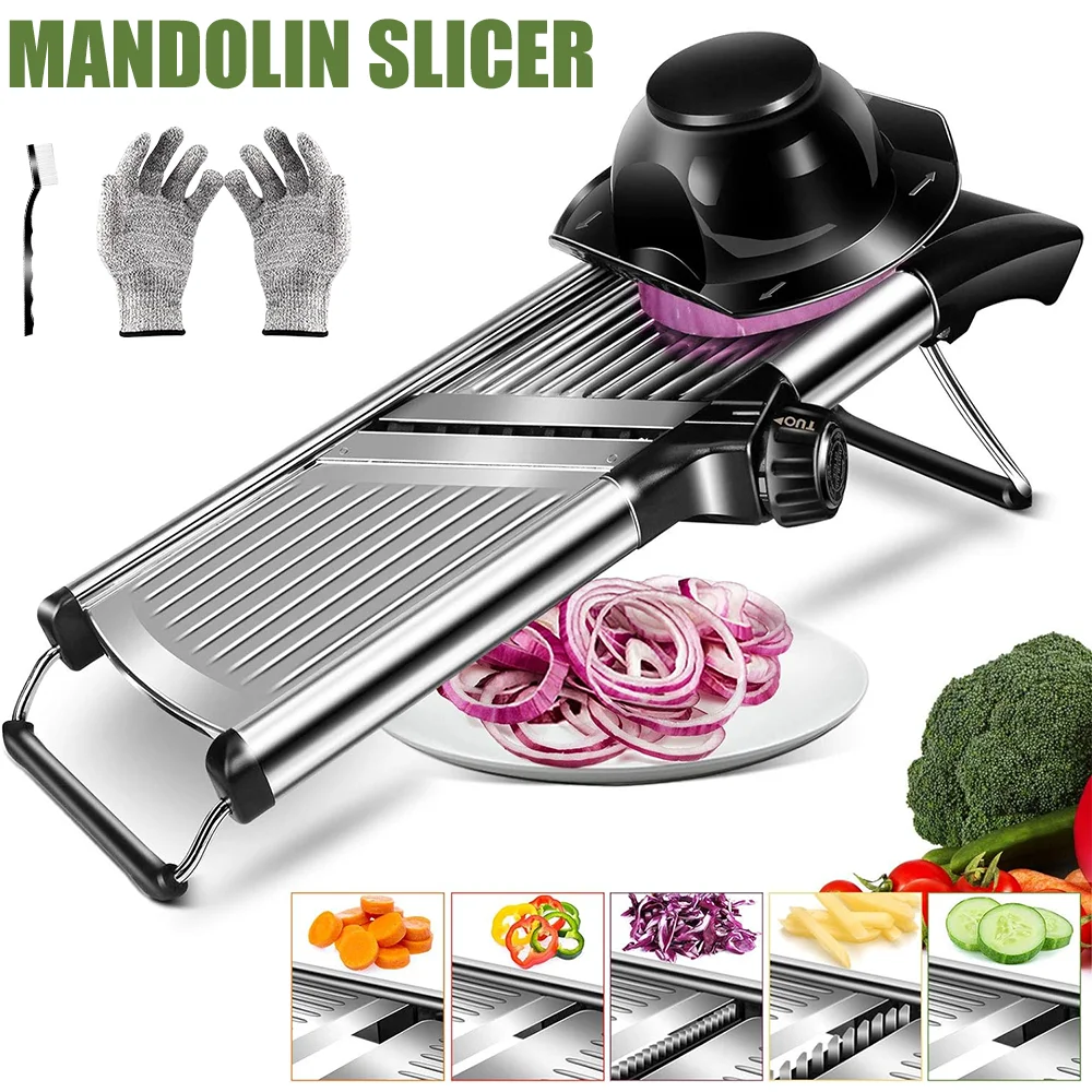 Food slicers Vegetable cutter Multi-function vegetable shredder Adjustable Blade Mandoline Slicer Stainless Steel Vegetable Cutt