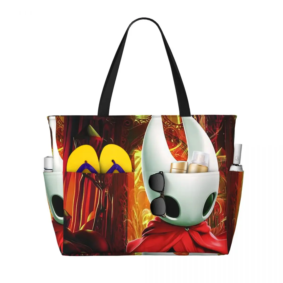 Hollow Knight Silksong Beach Tote Bag Sport Gym Yoga Duffle Large Tote Bag Women Travel Bag Fitness bag