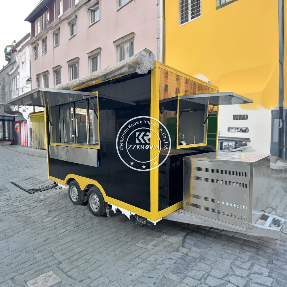 Concession Food Truck Mobile Food Cart Coffee Vending Kiosk Mobile Food Trailer With Full Kitchen