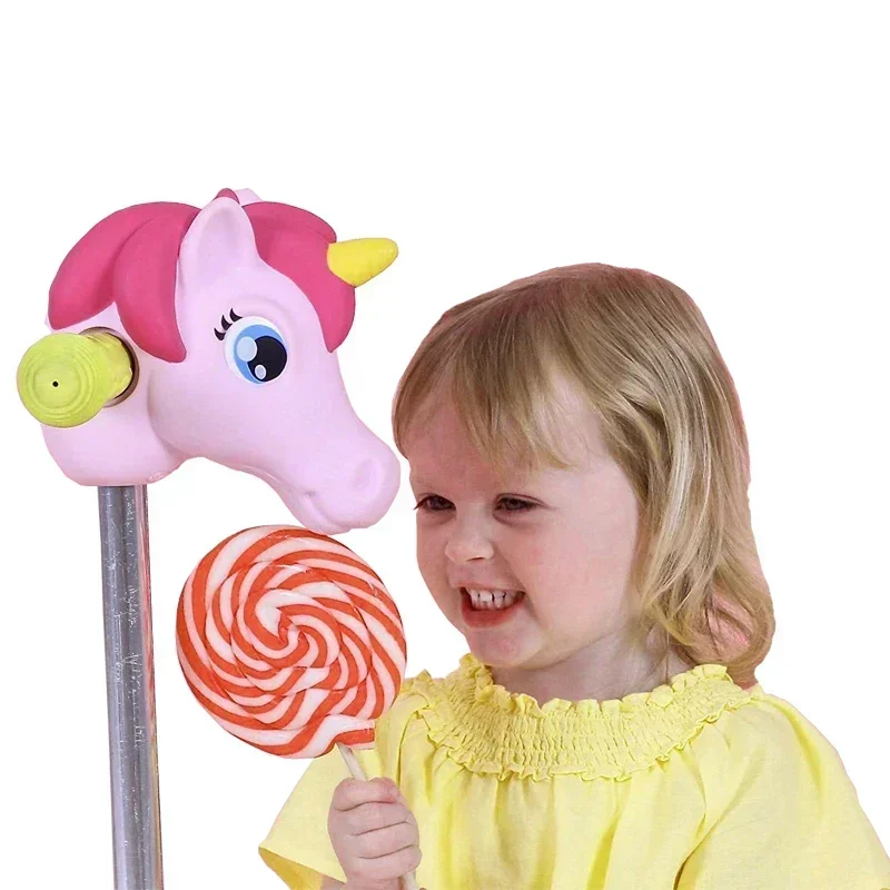 Unicorn Head Toy Scooter Handlebars for Children Bicycle Dinosaur Head Animal Scooter Bike Accessories Kids Birthday Gifts