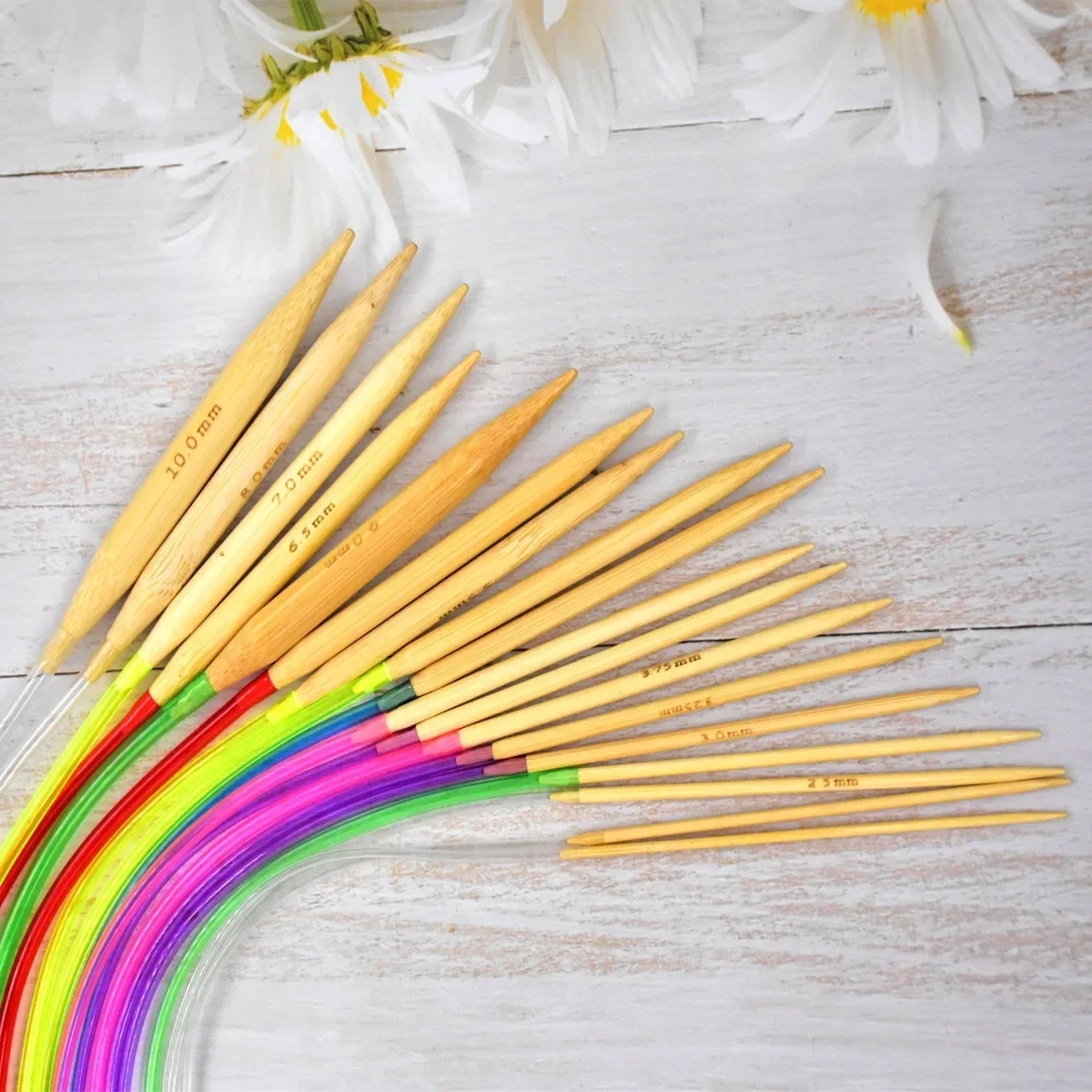 18Pcs/Set Circular Knitting Needles Bamboo Crochet
