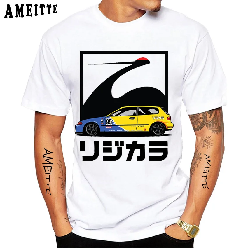 JDM Civic Type R EG Hatchback cuillère Sport T-Shirt hommes à manches courtes japon légende voiture évoluer t-shirts Hip Hop garçon décontracté blanc t-shirts