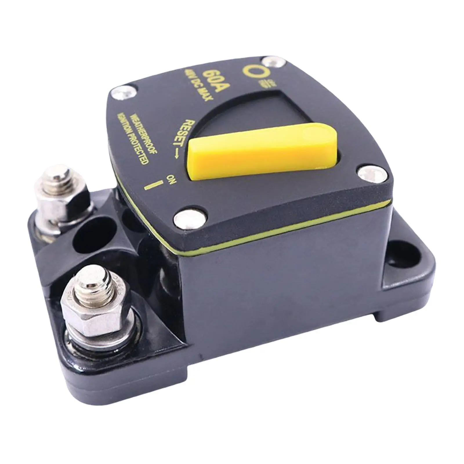 DC 12-48V Waterproof Circuit Breaker Manual Reset Water Resistant Easy Operate Accessories Audio Inline Fuse Holder Professional