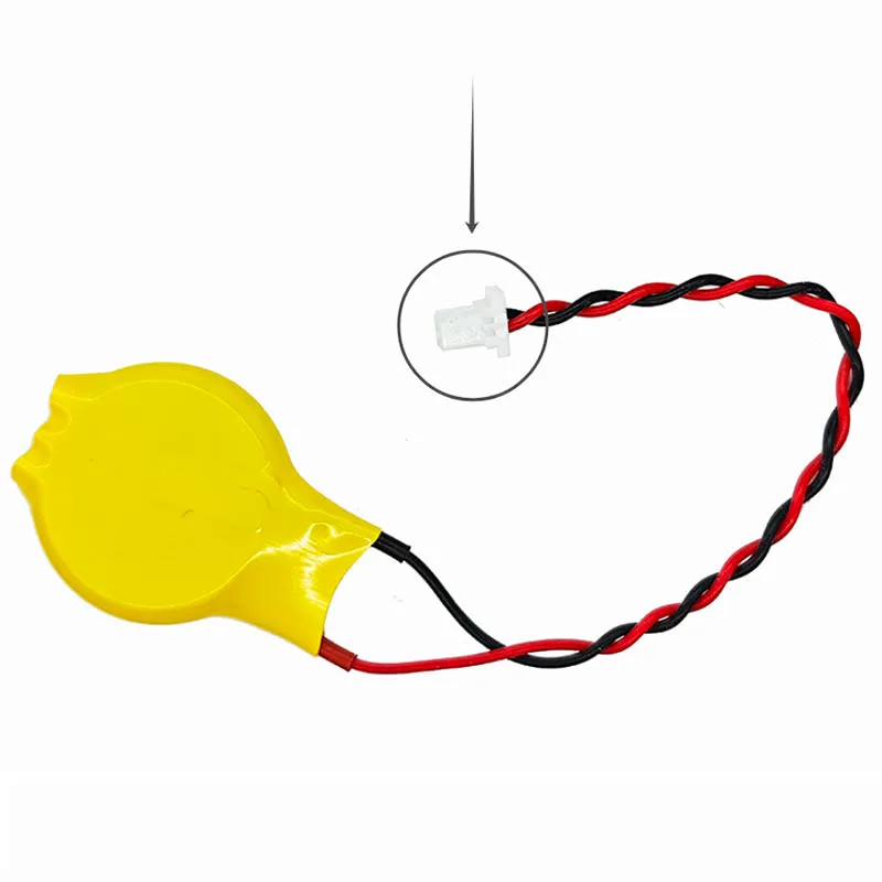 2 قطعة/الوحدة CR2032 2032 بطارية مع سلك 2pin 1.0 عكس المكونات اللوحة الأم للكمبيوتر المحمول BIOS CMOS بطارية مع سلك تفكيك البطارية
