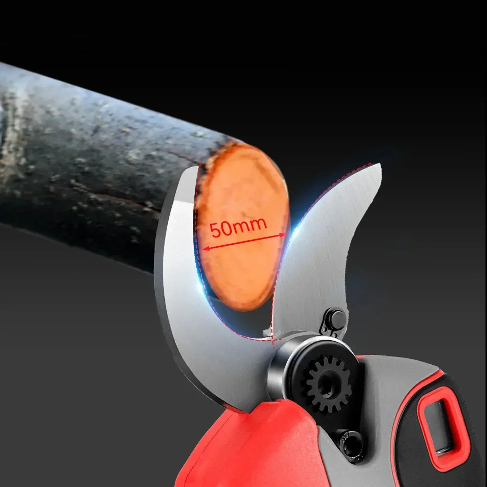 New Brushless 28MM Electric Pruning Shear 2 Gears Cordless Ruit Tree Bonsai Pruning Garden Tools with LED for Makita 18V Battery