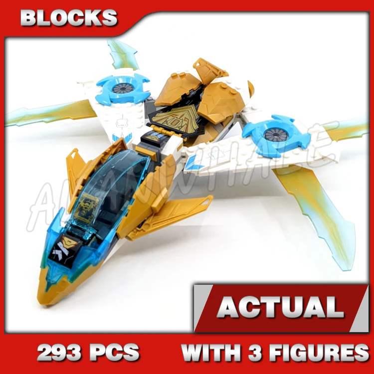 

293 шт. Shinobi Zane Golden Dragon Jet Fighter самолет Golden Dragon Cole 60099 наборы строительных блоков, совместимые с моделью