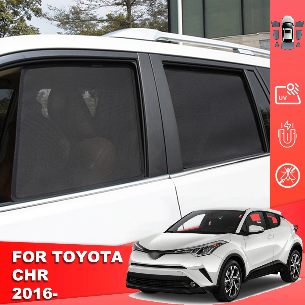 

For Toyota CHR C-HR AX10 2016-2022 Magnetic Car Sunshade Shield Front Windshield Curtain Rear Side Baby Window Sun Shade Visor