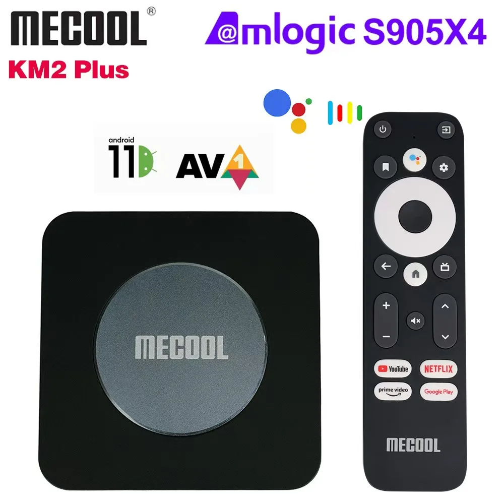 MECOOL Android TV Box KM2 Plus 4K Amlogic S905X4 2G DDR4 Ethernet WiFi Multi-streamer HDR 0 TVBOX Home Media Player Set Top Box