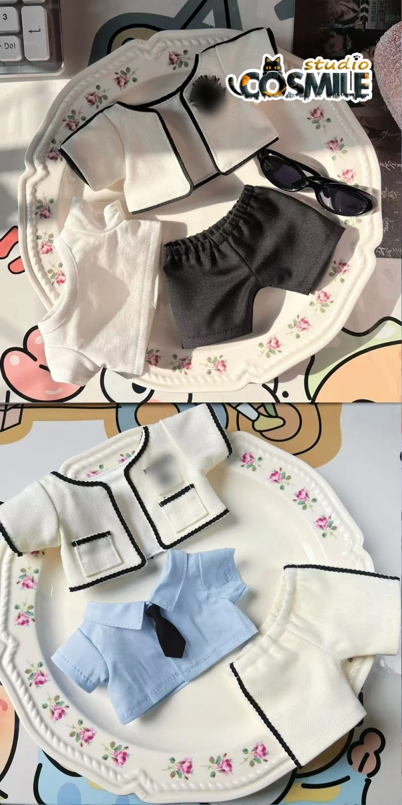 Nieposkromiony Idol Gwiazda Yibo Xiao Zhan Strój Książę Casual Moda 20cm Pluszowa Lalka Akcesoria Ubranka dla Lalek BJYX GG