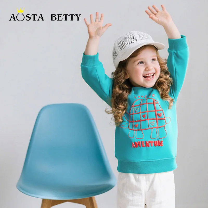 Cute Animal Print Girls Sweatshirt Fashion European American Style Toddler Top Soft Cotton Comfortable Autumn 2025 New
