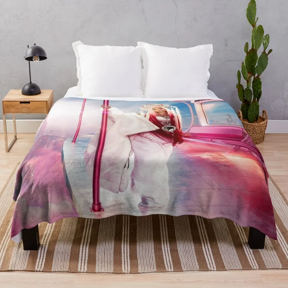 

Nicki Minaj Pink Friday 2 Throw Blanket Cozy Microfiber Throw Blanket for Home Bedroom