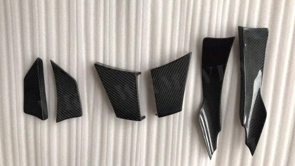 

JCYECF Carbon Fiber Front Bumper Side Candards Fins Splitters Spoiler for BMW F80 M3 F82 F83 M4 2014 - 2017 6PCS/Set Car Styling