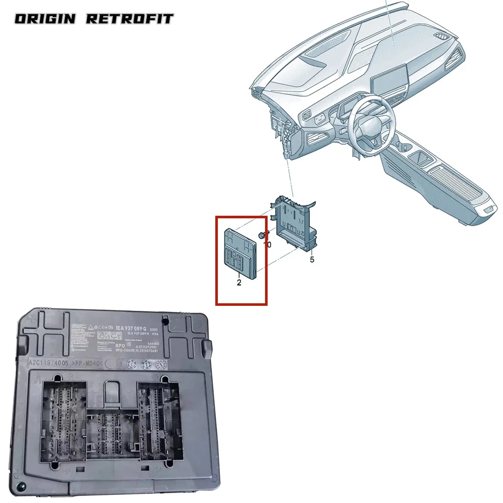 

1EA 937 089 Q for ID3 ID4 ID6 Q4 e tron Onboard Power Supply Body OEM Central Gateway Control Module