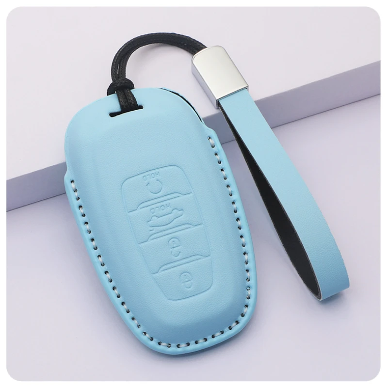 

Suitable for HongQi H6 H9 Leather Car Remote Key Case Cover Anti Scratch and Wear-resistant Multiple Colors To Choose From