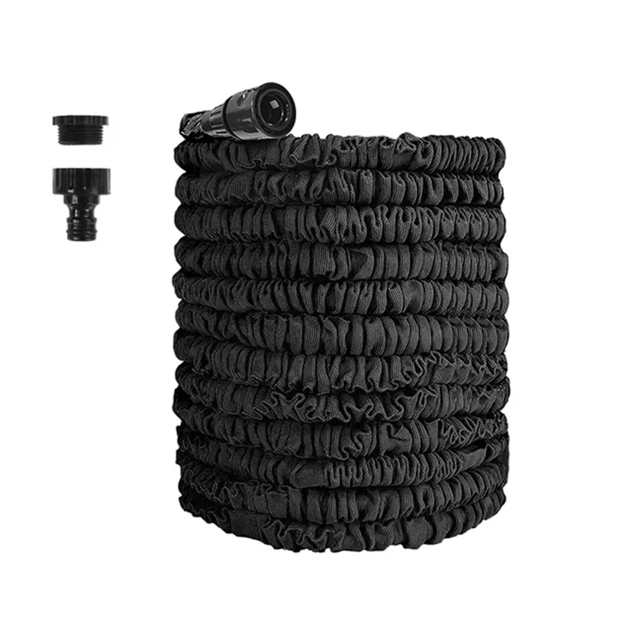 25FT-100FT Magischer Ausziehbarer Blauer Gartenschlauch Flexibler Wasserschlauch mit Schnellverbindungsadaptern für Gartenbewässerung und Autowäsche