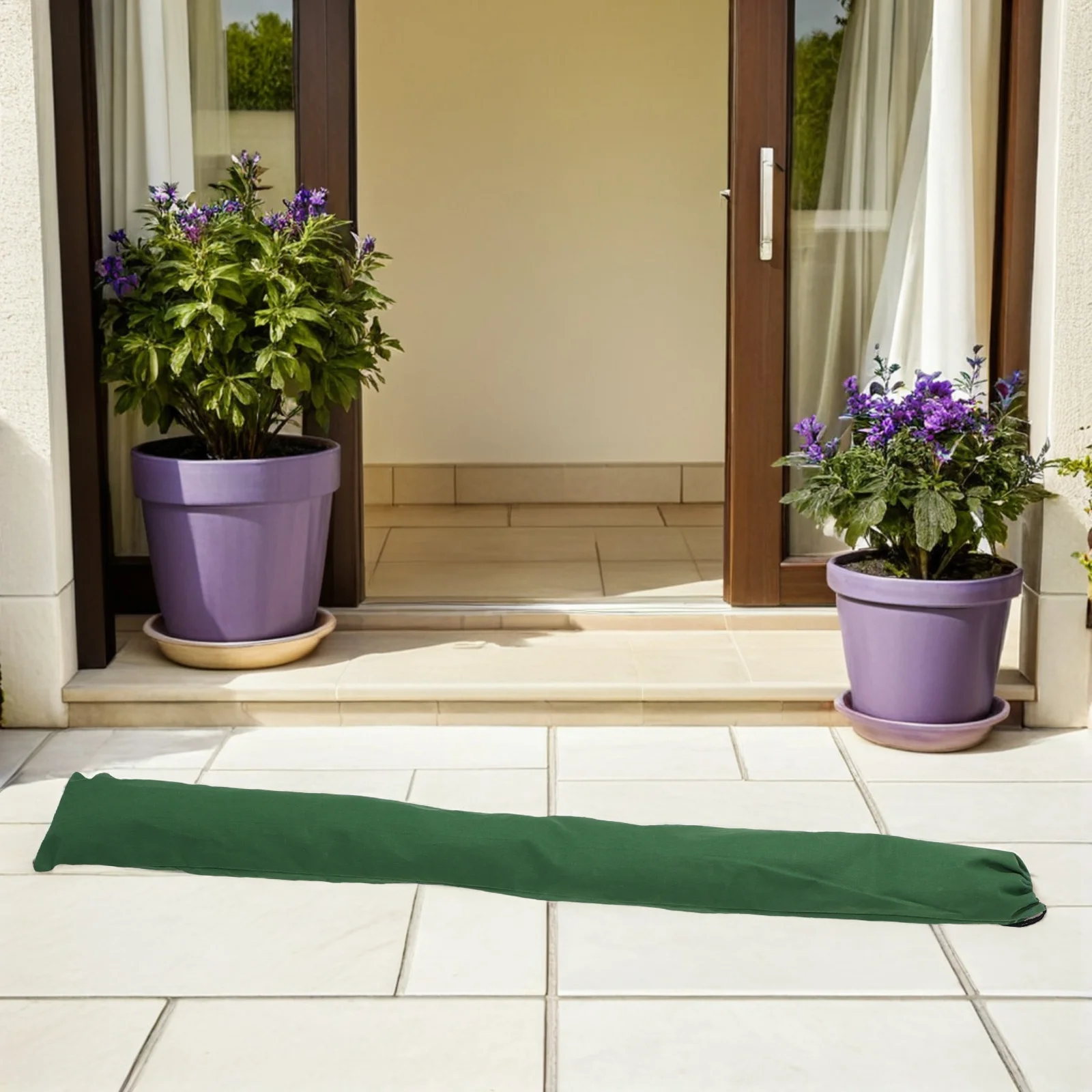 2pcs 5Ft Long Flood Barriers Canvas Sand Tube Bags Reusable Waterproof For Door Window Floor Flood Control Durable Rain