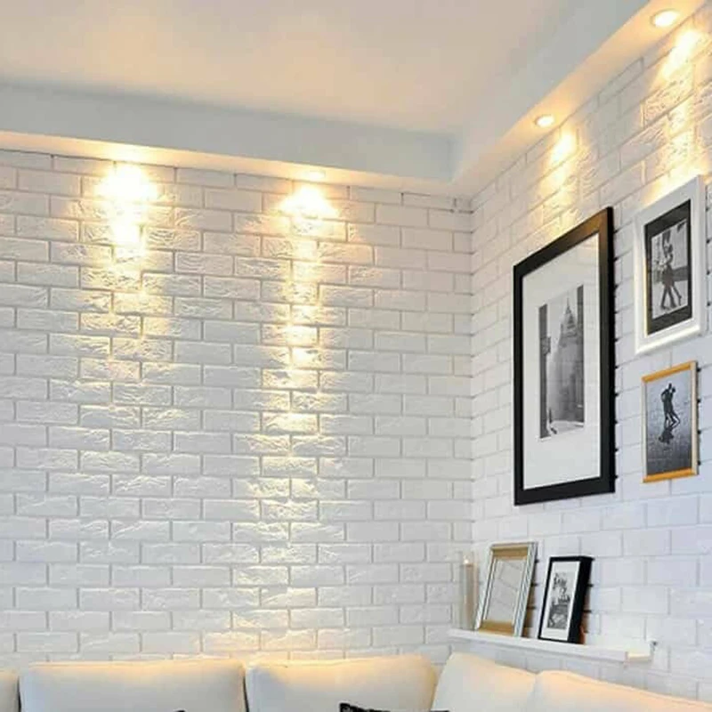 الصلبة اللون النمط الأوروبي فو الطوب الجدار ملصق ذاتية اللصق خلفية ديكور خلفية للمنزل DIY بها بنفسك المشاريع الحرفية جدار الفن