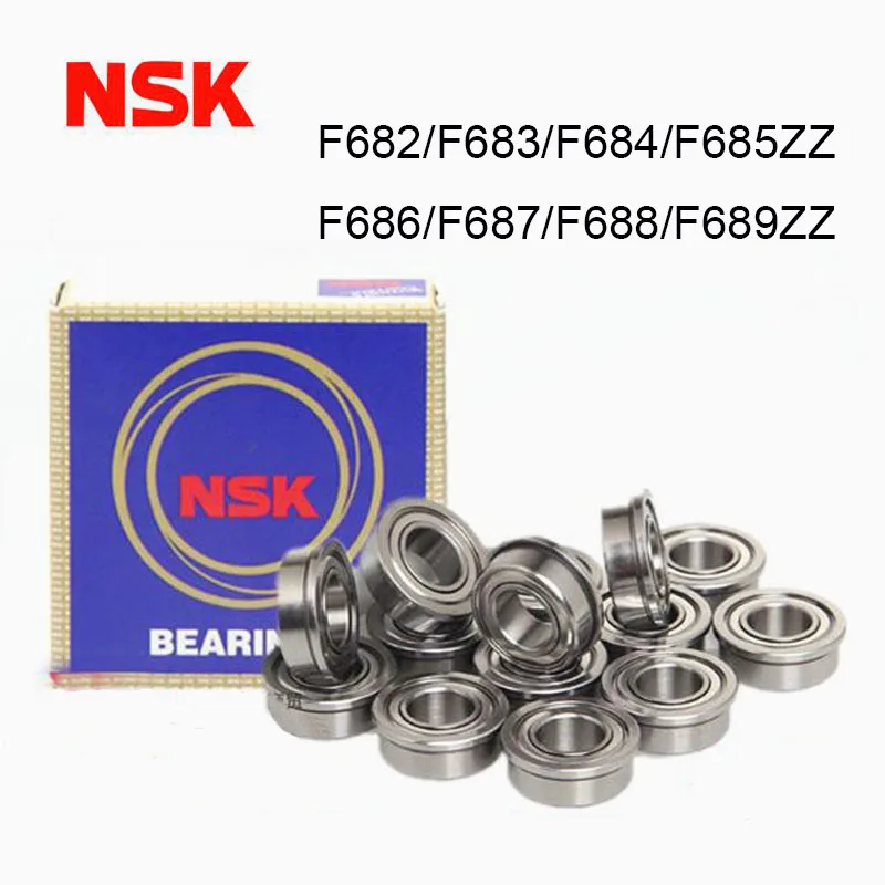 Origin Japan NSK Bearing 5/10PCS NSK Flange Bearing F681X-ZZ F682ZZ F683ZZ F684ZZ F685ZZ F686ZZ F687ZZ F688ZZ F689ZZ High Speed