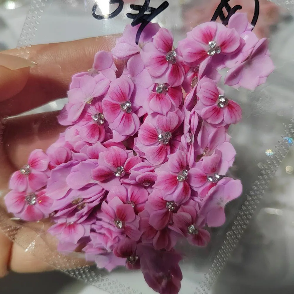 Handmade Acrylic Flower Nail Decoration Crafts 3D Carved Floret Part DIY Crafts Acrylic Flowers DIY Manicure Design Accessories