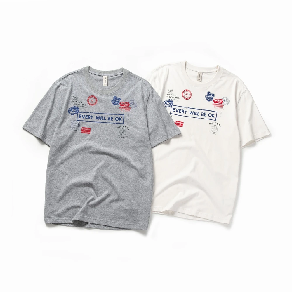 

Men's T-shirt Printing "Small icon" Short Sleeve T Shirt Men Summer Casual Tops 100% cotton Slim Basic Tops Fabric Package