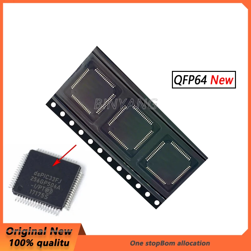 (1piece)100% New dsPIC33FJ256GP506-I/PT dsPIC33FJ256GP506 QFP64  Chipset