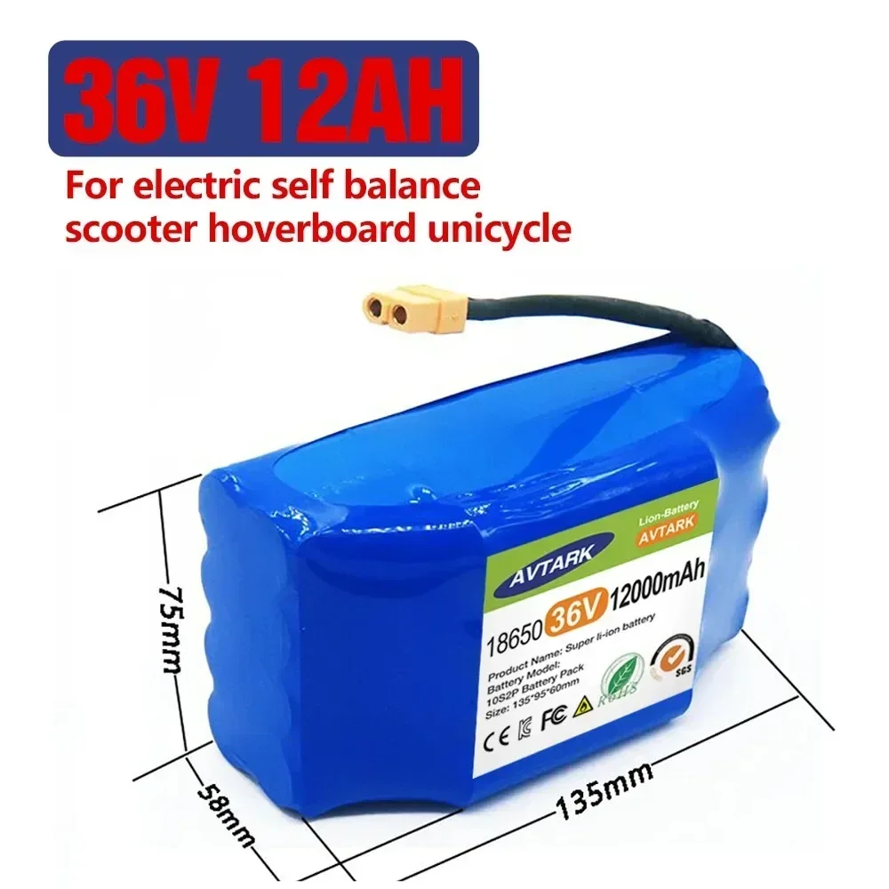 100% Original 36V 18650 lithium-battery 12000mAh 10s2p 36v lithium-ion battery pack 42V roller twist scooter twist car battery