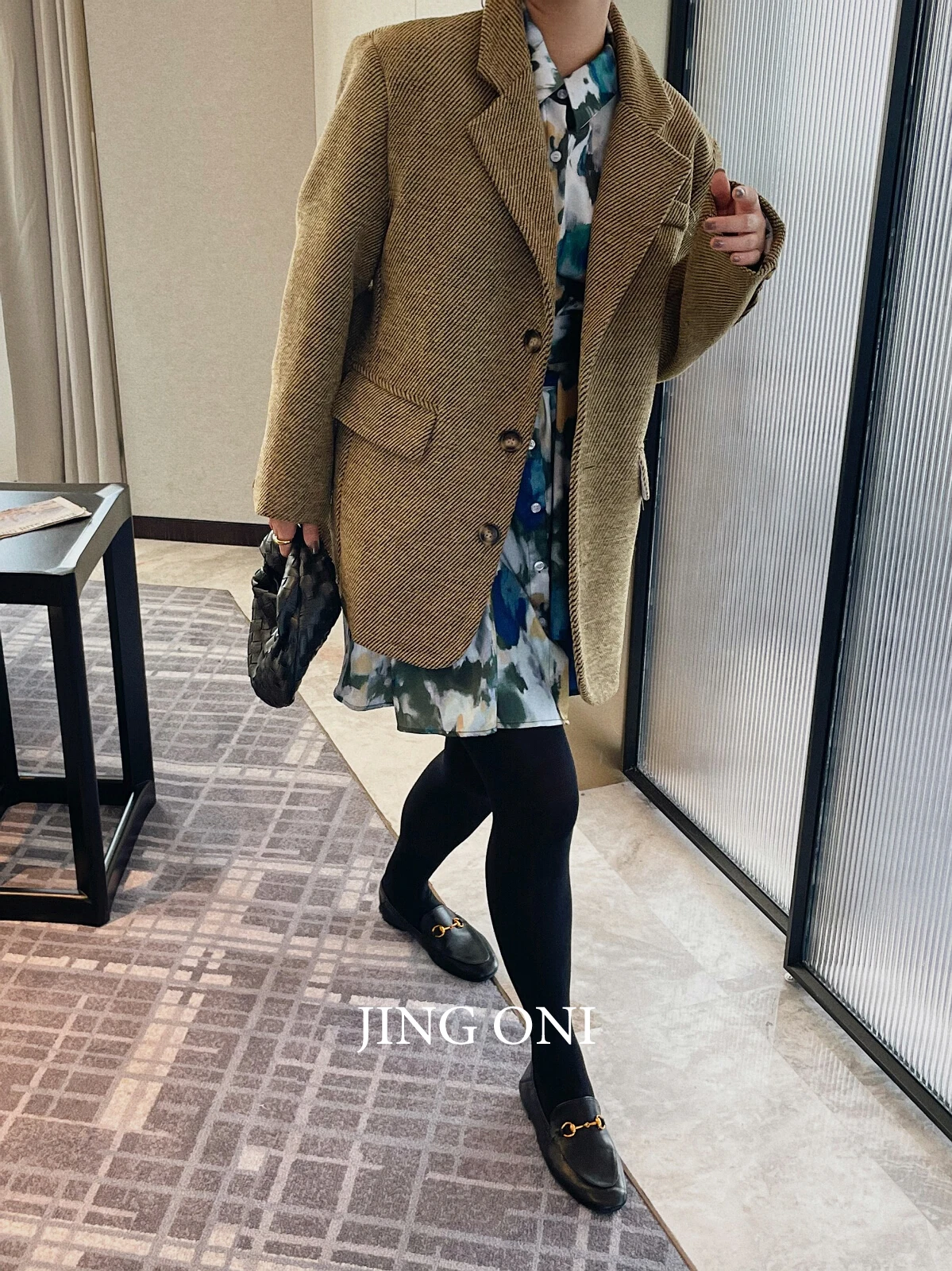 Blazer Plaid Tweed Jackets Coat Woman Clothing 2023 Korean Fashion Style Y2k Autumn Vintage Elegant Winter Tops New Outerwear