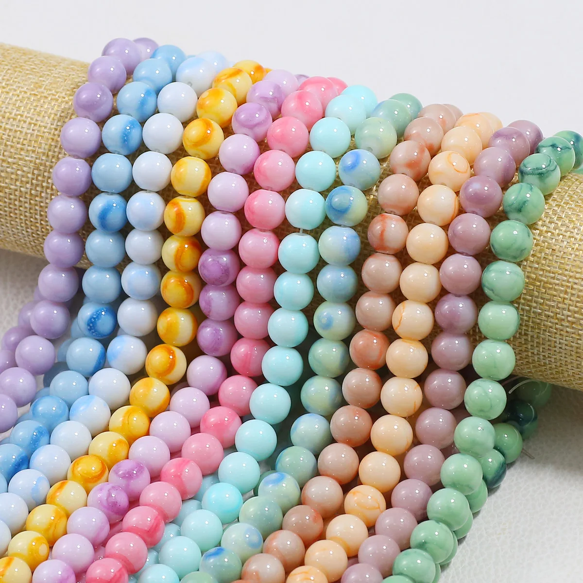 

10mm 100pcs/lot Water ripple Round Shape Crystal Glass Beads Faceted Loose Beads For Jewelry Making DIY Bracelets Accessories