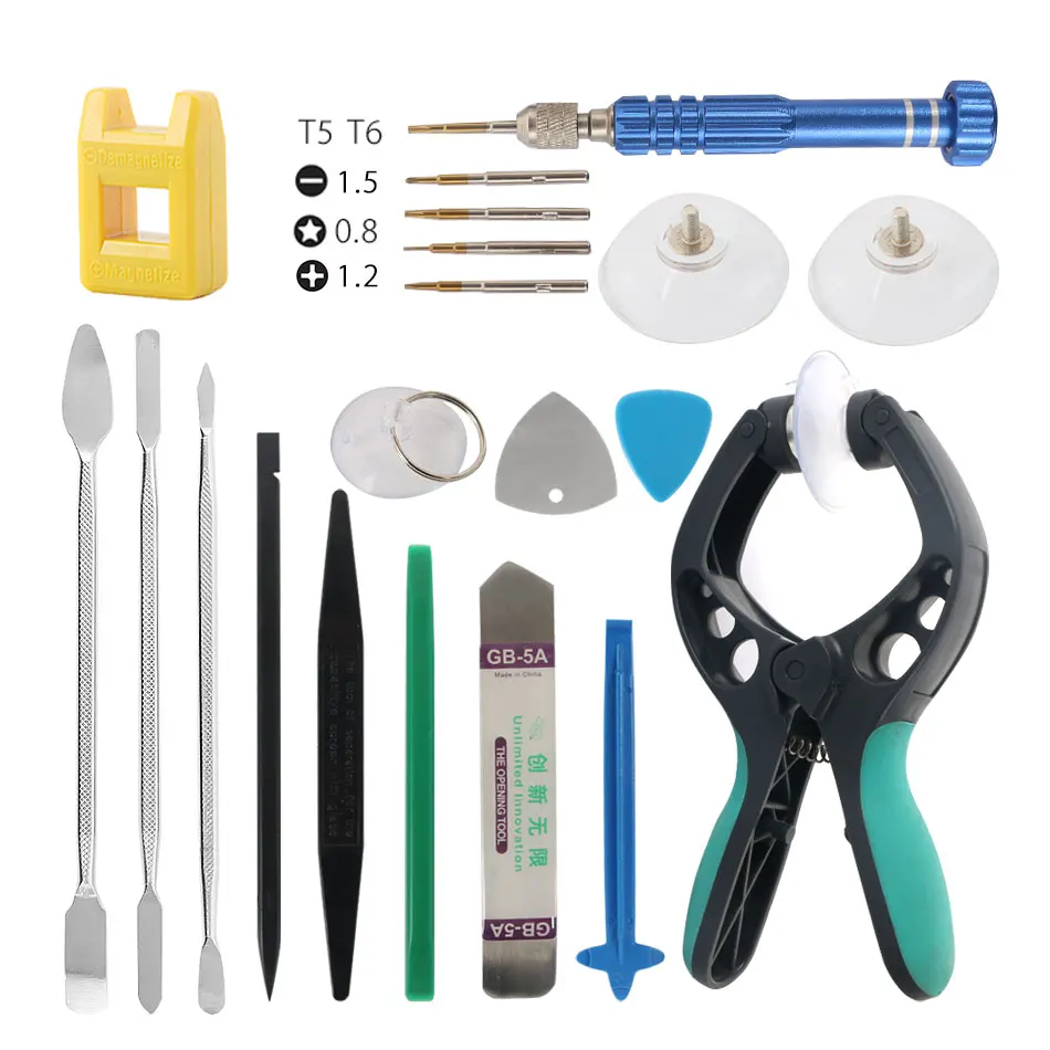 YeeSite 20 in 1 Repair Tools Kit Smartphone LCD Screen Opening Pliers Metal Pry Spudger Set for Mobile Phone Tablet Laptop PC