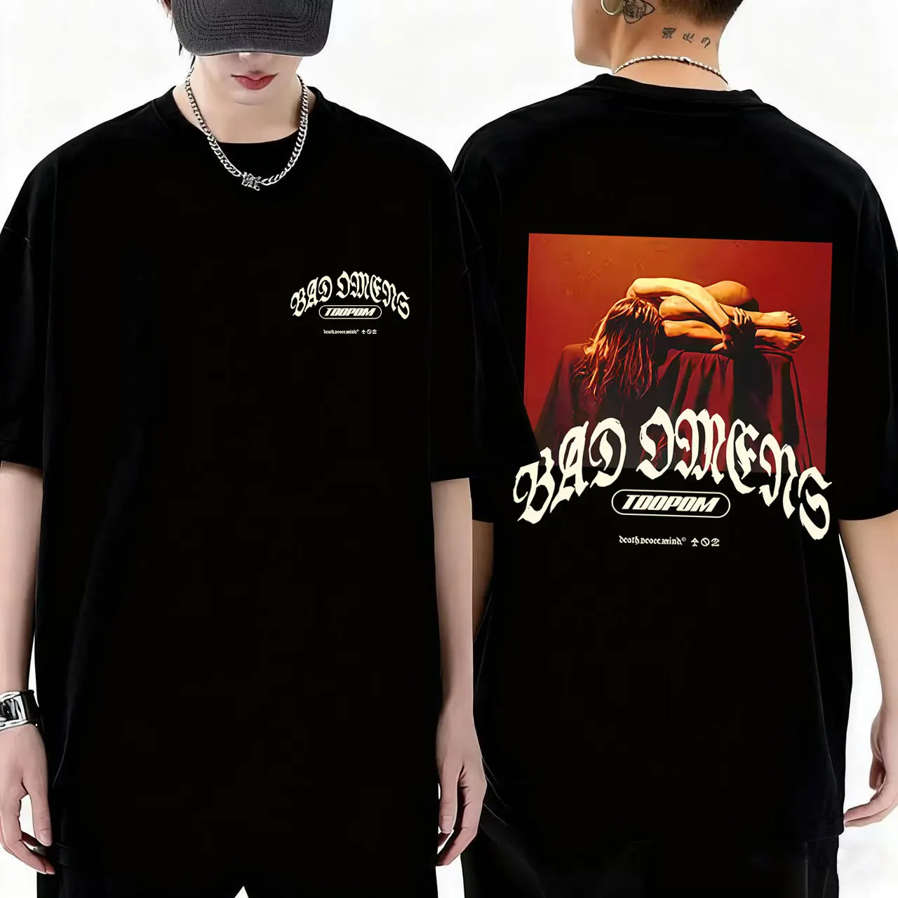 

Limited Bad Omens Band T-shirt Men Women Fashion Casual Oversized T Shirt Male Vintage Rock Gothic Crewneck T-shirts Streetwear
