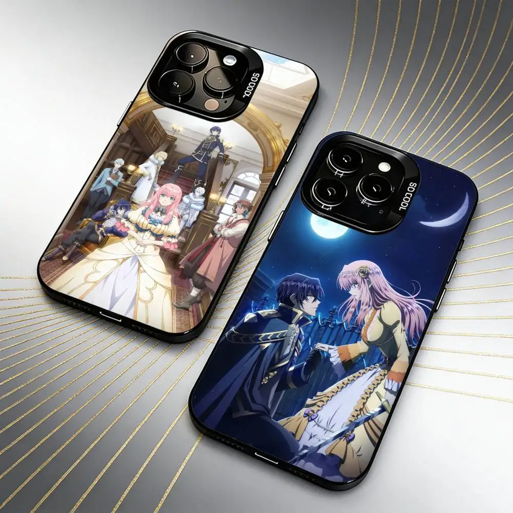 Capa de Celular Villainess Anime 7ª Geração T-Time L-LoopS para iPhone 16 17 15 14 12 13 Pro Max Preta Candy Fosca à Prova de Choque