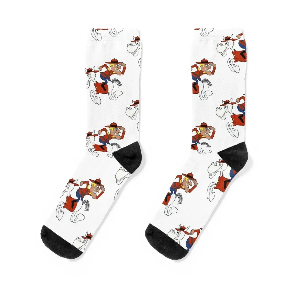 

Dudley Do-Right and Horse Socks Novelties colored Thermal man winter ankle Women Socks Men's