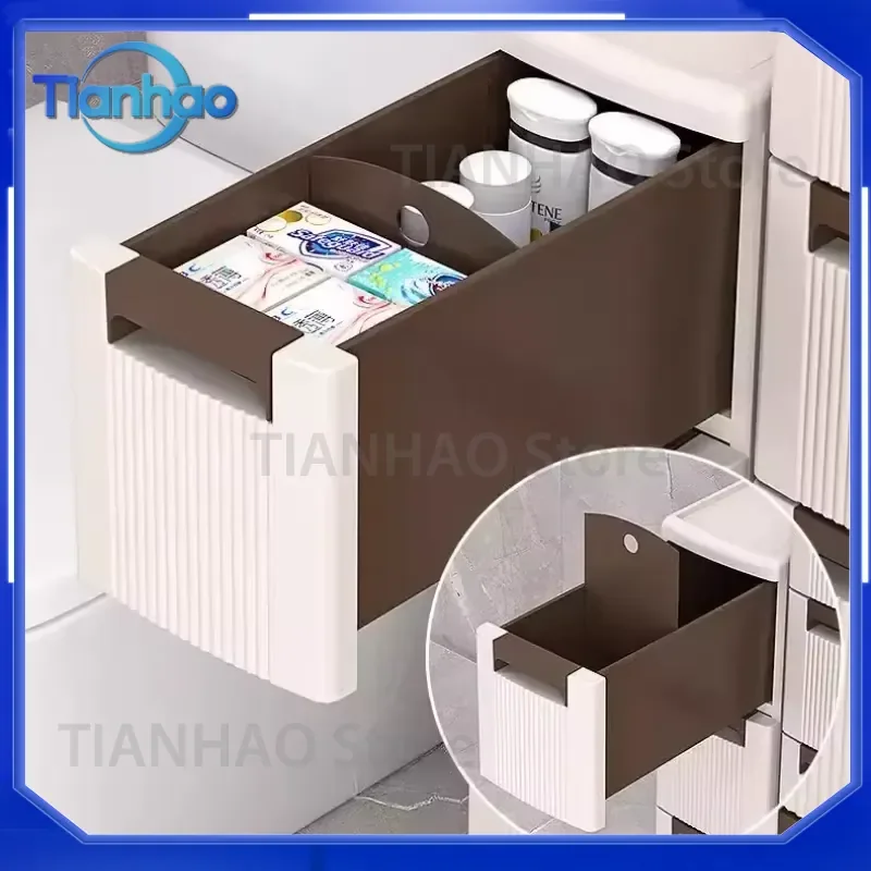 18cm Narrow Bathroom Rack for No-Tools Assembly Slim Organizer Waterproof Toilet Side Shelf Space Saving Multi-Layer Storage