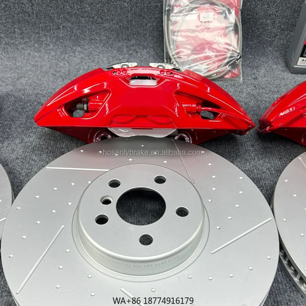 

Красный авто гоночный 4-поршневой суппорт/4 топорных тормозов Большой тормозной комплект 348 мм 374 мм 395 мм Дисковые универсальные тормозные суппорты для G38 G20 G05