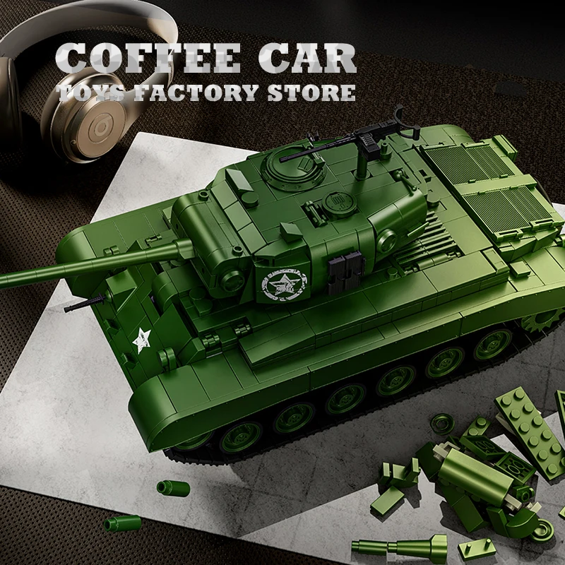 Blocs de construction de char M4 de l'armée américaine de la seconde guerre mondiale, jouets de collection, briques M26 Panzer MOC, Kits de modèles militaires, cadeaux d'anniversaire pour enfants et adultes