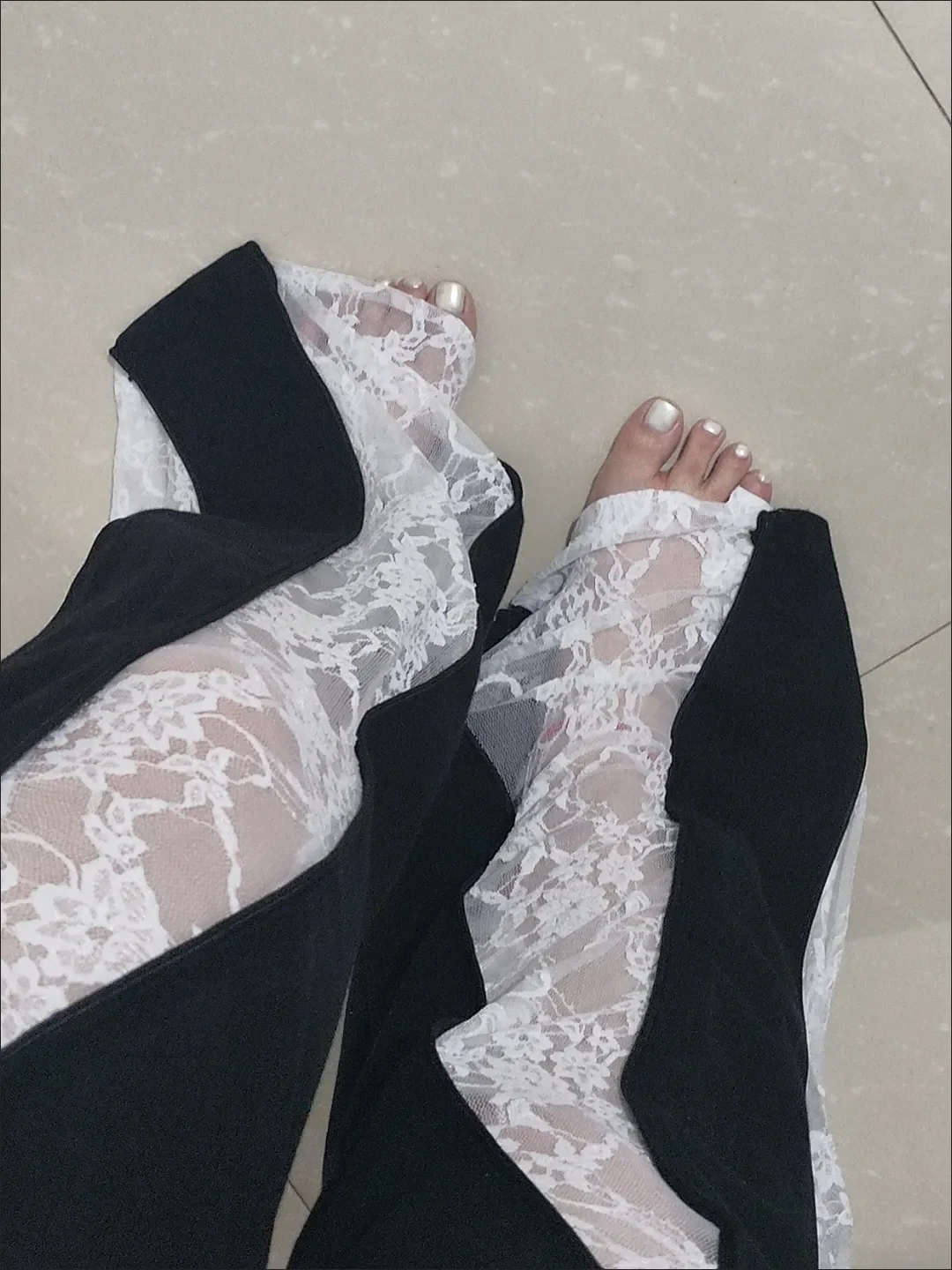 Y2K Coquette Sweet Grunge Lace Patchwork Black Flare Jeans High Waist Denim Soft Girl Aesthetic Daily Club Party Retro Pants