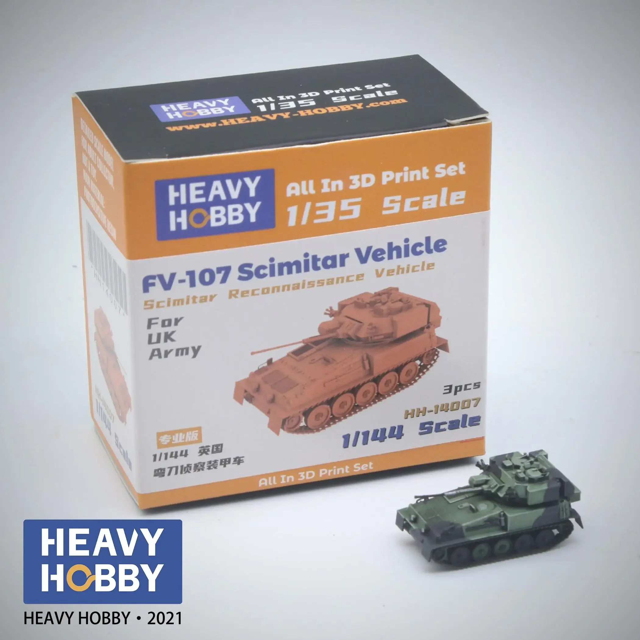 Heavy Hobby HH-14007 1/144 Scale British FV107 Scimitar Armored Reconnaissance Vehicle Plastic model kit