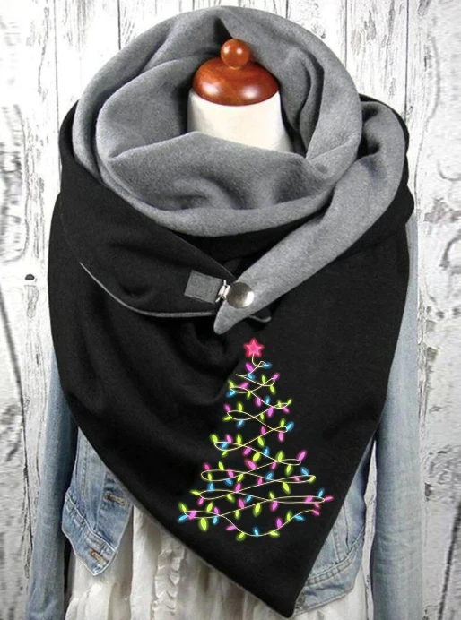 

Christmas Tree Warm Fleece Casual Scarf And Shawl for Women